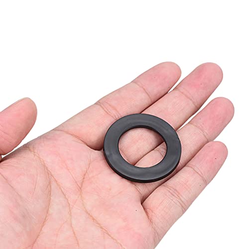 PATIKIL M25 Gummi Flache Unterlegscheiben 12 Pack 25mm ID 39mm AD Dichtungsringe Beilagscheiben Dichtring für Wasserhahn Rohrleitung Wasser Schlauch Befestigung Bolzen Schwarz