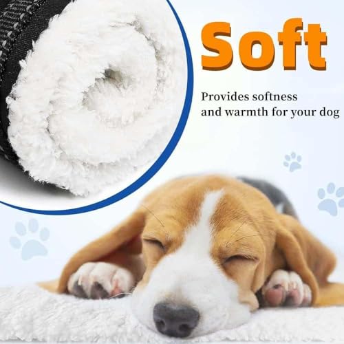 MHwan Tragehilfe Hund, Unterstütztes Gehen, Verbessertes Design der tragbaren Schnalle auf der Rückseite, Hochwertiges Wasserdichtes und Schmutzabweisendes PU-Leder und Flauschig Weiches Material (L)