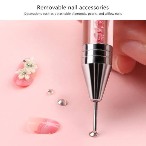 Caneta pontilhadora selecionadora de strass de 2 unidades, selecionador de gemas para arte em unhas