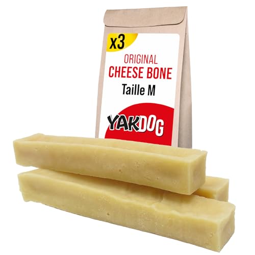 YAKDOG - Bâtonnets Fromage pour Chien - Friandises à Mâcher Longue Durée - 100% Naturel - Traditionnelle Himalaya - Fabriqué en Belgique - Taille M