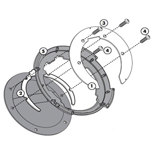Bride de fixation pour sacoche de réservoir Tanklock BF11 compatible avec Moto, Ducati Multistrada 1200 2010 2018 Givi