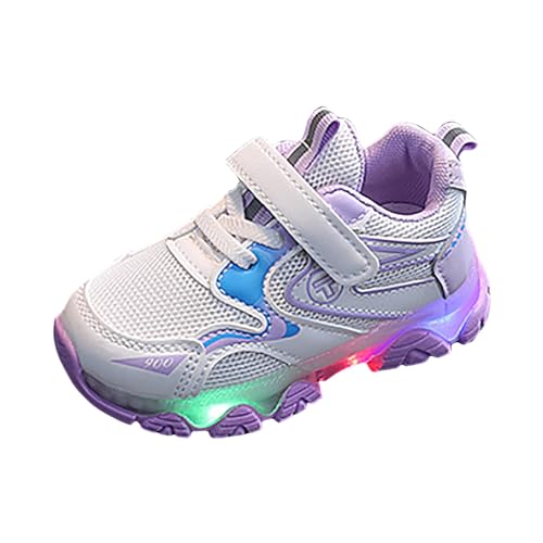 Light Up Running Shoes Girls' Comfortable Soft Sole Athletic Shoes Boys Lightweight Breathable Sneakers