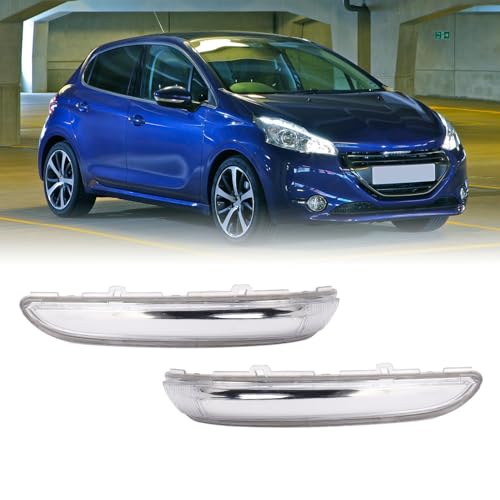 1 Paio Specchietto Retrovisore Indicatori di Direzione Borsette 9814464680 Specchietto Retrovisore Indicatore Lampada Lente di Ricambio per Peugeot 208 Dal 2012 Al 2019