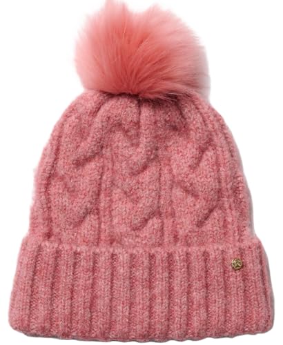 Bonnet à pompon rose femme Failsworth Amelia pour se protéger du froid