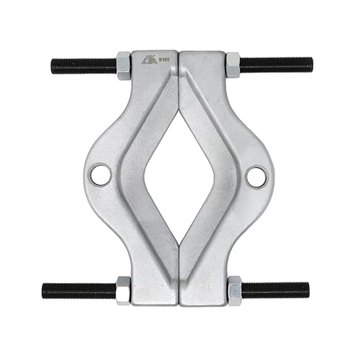 CTA Tools 8165 V-Belt Pulley Puller - Gear Puller with Secure V-Groove Clamp, Compatible with Pullers and Push-Pullers, Flywheel Puller with 5-7/8 Max and 1-3/4 Min Spread, 5/8-18 Threaded Hole