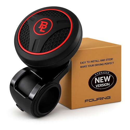 Fouring BL Steering Wheel Knob Spinner - Universal Non-Slip Fit, ABS & Premium...