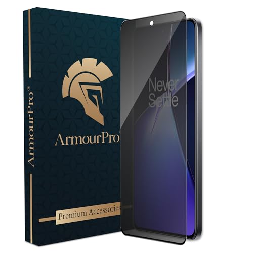 Image of ArmourPro Privacy Tempered Glass for OnePlus Nord CE 4 / Nord CE 3 / Nord 3 - Anti-Spy Anti Peeping Screen Protector, 9H Hardness, Edge-to-Edge Coverage, Ultra Thin, Bubble-Free Installation Kit | Black