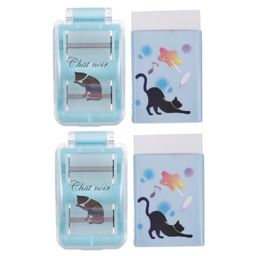 HOODANCOS 2セット 携帯用ミニ消しカスローラー 卓上くずクリーナー 耐久性アイアン ラバーデスクトップクリーナー や友達向けの可愛いデザイ