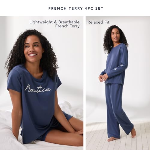 Image of Nautica Matching 2 & 4 Piece Pajamas for Women Set - Mix & Match Options