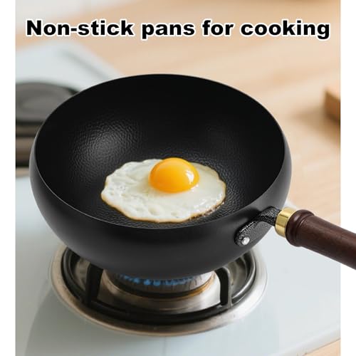Wok de hierro forjado 9.45 in con tapa de vidrio miniatura 2