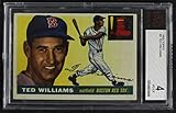 1955 Topps # 2 Ted Williams Boston Red Sox (Baseball Card) BSG BVG 4.00 Red Sox