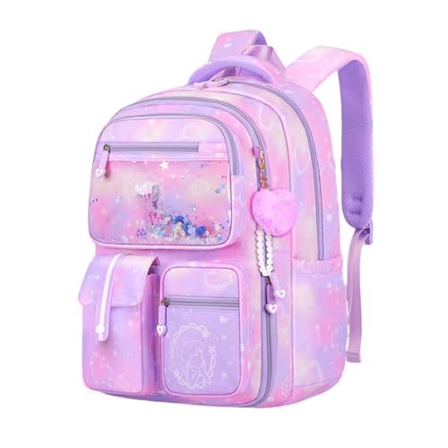 NIWEIYA Backpack for Girls Cute Bow Kids Backpack for Elementary