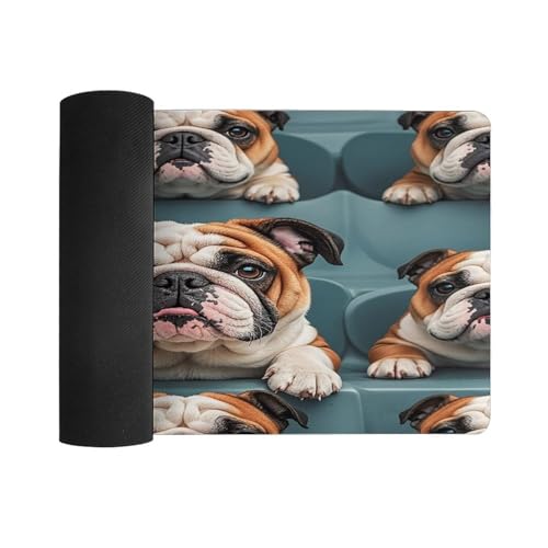 Funny English Bulldog Desk Pad grande 30x60 cm miniatura 3