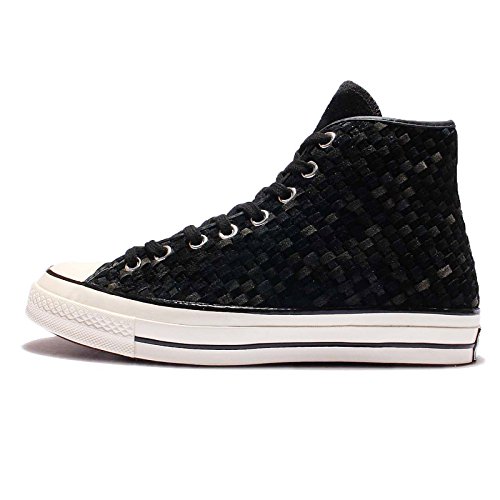 Converse Mens Chuck Taylor All Star 70, WOVEN SUEDE-BLACK/WHITE, 7 M US
