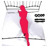 Bed Straps Restraints for King Queen Size Bed Bondge Ties for Bed Restraints Bondage Kit for Women Sex Rope Hand Ties for Adult Play Handcuff Set for Bedroom Toys Couples Sexy Gift Sets Sweater