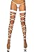Produktbild krautwear® Damen Overknees Elastische Halterlose Wickel Strümpfe Wrap Set Mit String Geöffnet Karneval Fasching Cosplay Strip
