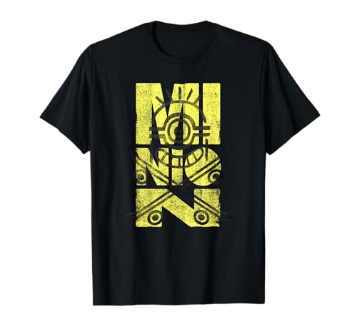 Minions Carl Crossing Skateboards Logo T-Shirt