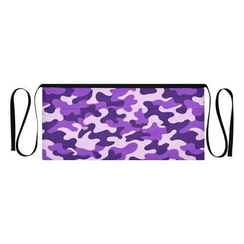 FASHON&FASCIN Server Apron with Pockets Waist Aprons Half Waitress Apron Camouflage Print for Gardening Restaurant,Multi20