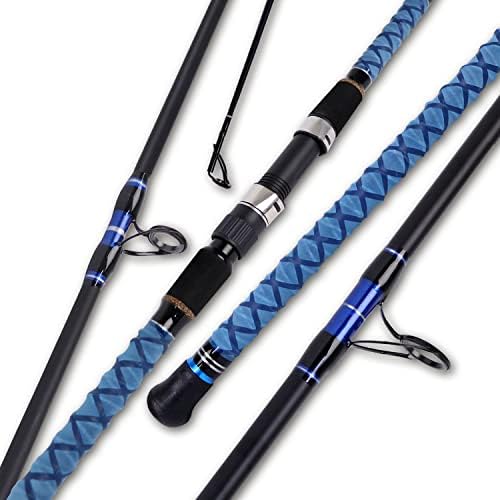 Fiblink Surf Spinning Fishing Rod Carbon Travel Surf Rod 4 Piece Saltwater Spinning Fishing Rod 15