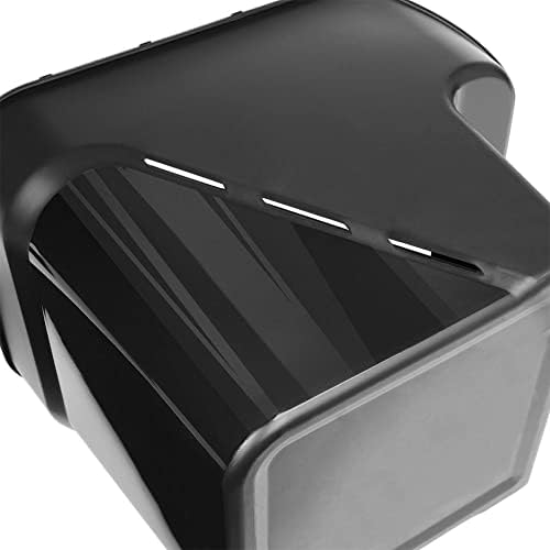 Vilde Storage Container, Storage Box, Food Storage Container for Vegetables, Fruits, Onions, Potatoes, Garlic, with Flap, Food-Safe, 13 L, Made in the EU (Black/Grey)
