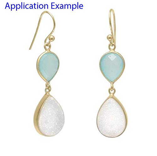 20Pcs Adabele Authentic Gold Plated Sterling Silver Fish Ball Dot Earring Hook 20Mm Dangle Earwire Connector (Strong Wire 0.8Mm/20 Gauge/0.03 Inch) Ss236-8 #TOP4