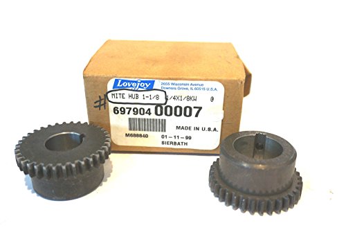 Lovejoy 00007 Sier-Bath Mite Nylon Sleeve Gear Coupling Hub, Inch, 1.125