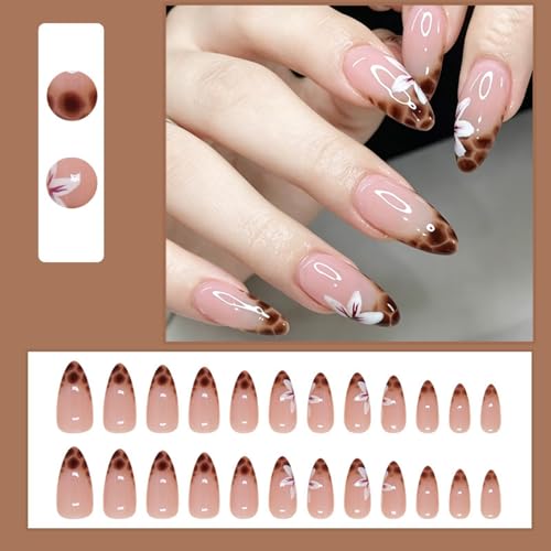 Image of 48 Pcs Press On Nails, 2 Boxes Fake Nails Kit, Glitter Fake Nails With Orchid Leopard Print Design, Diy Salon Style Manicure At Home For Women And Girls, Special Occasions Like Weddings