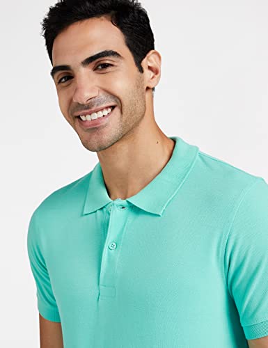 Image of Amazon Brand - Symbol Men's Cotton Rich Solid Polo Tshirt | Collar Tshirts | Half Sleeves | Plain-Regular Fit (Available in Plus Sizes and Combo Pack of 2)