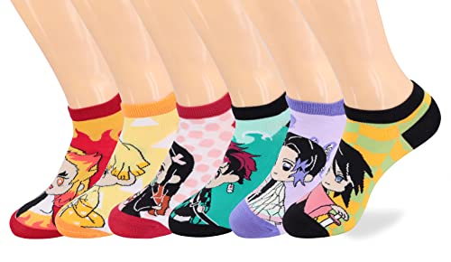 Roffatide anime demon Killer calcetines de tobillo 6 pares de