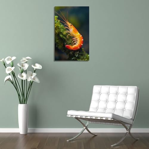 Poster crevettes blanches déco murale suspendue sans abîmer vos murs - 5
