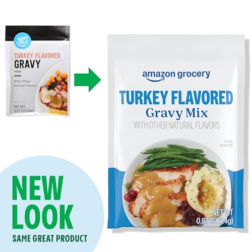 Image of Amazon Brand - Happy Belly Turkey Flavored Gravy Mix, 0.87 ounce (Pack of 2)