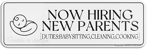 Now Hiring New Parents Babysitting Cleaning Cooking Acrylic Sign 3x10