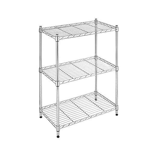 THINIA HOME Estantería Metálica con 3 Baldas Ajustables 76.2x58.9x34cm 240Kg