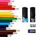 OOKU Chunky Kids Colored Pencils 15 Piece - Chubby Easy Holding - Easy to Hold Draw Kids - Bonus Pencil Wrap, Mini Eraser, Pencil Sharpener Full 18 Piece Kit - Baby Elephant Style