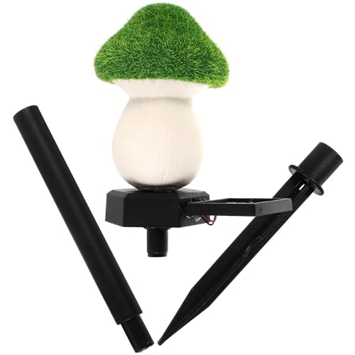 SHINEOFI Lampe Solaire Extérieure Jardin Forme Champignon Floquée à Piquer pour Pelouse Éclairage d'Ambiance LED