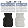 2Pcs Tank Top Black Vests Men,Breathable Mens Sleeveless T-Shirt, Mens Tank Tops for Summer Gym Fitness (3XL, Black+Grey) #4