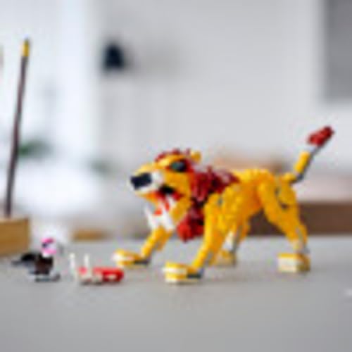31112 LEGO® Creator 3em1 Leão Selvagem; Kit de construção (224 peças)