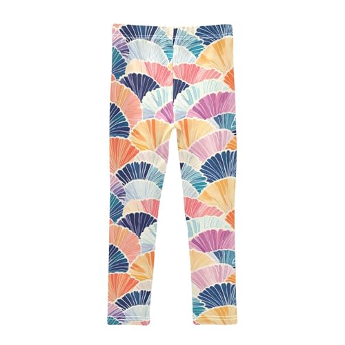 Hand Drawn Cute Japanese Fans Kids Baby Girls Active Leggings Fashion High Waisted Yoga Pants Running2