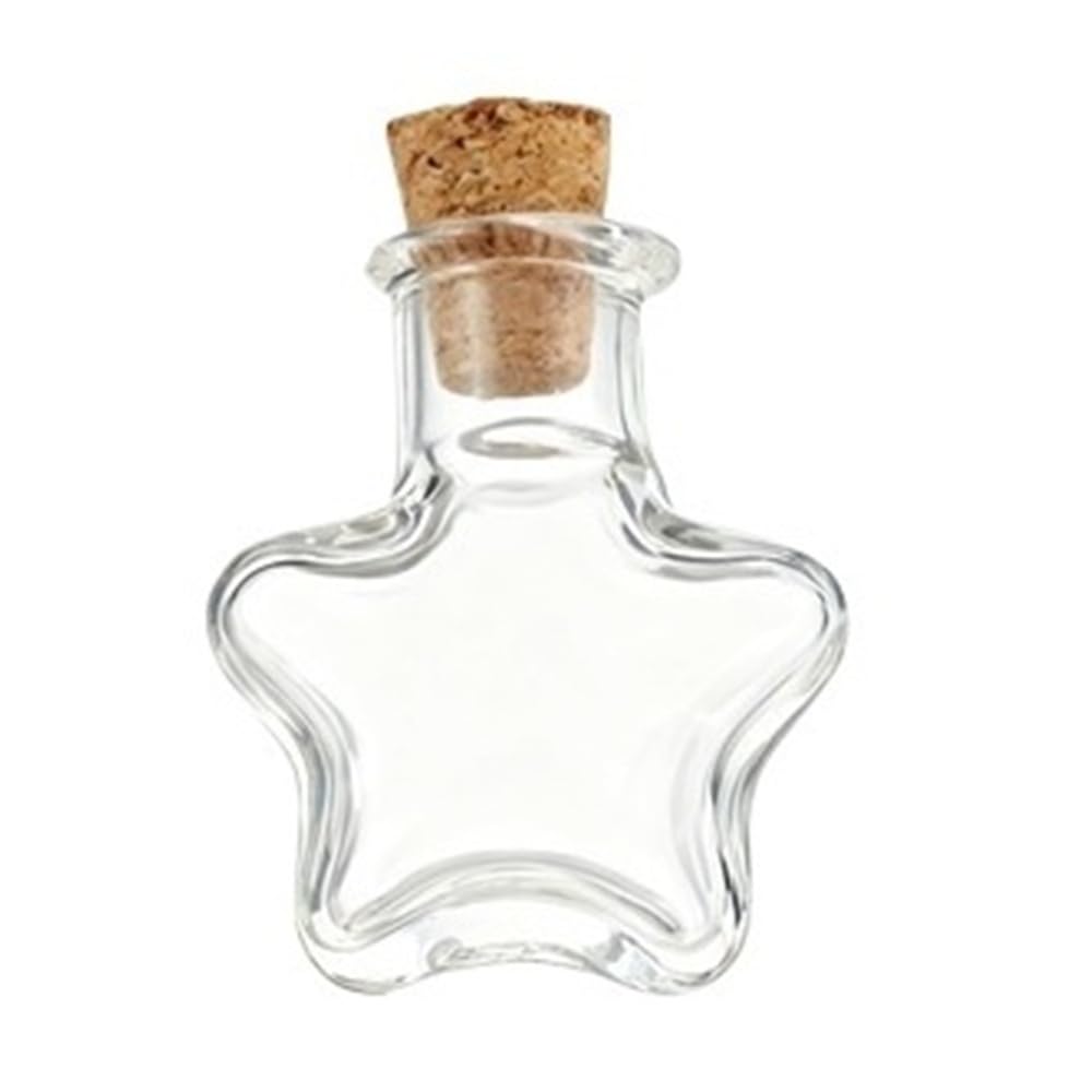 GOCENJIU Small Storage Vial 5pcs Small Vials Mini Glass Bottles for Home Decorations, Transparent Jars Containers with Cork Stopper