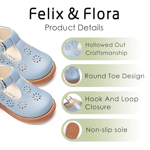 Image of Felix & Flora Toddler Little Girl Mary Jane Dress Shoes - Ballet Flats for Girl Party School Shoes
