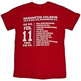 Manga corta Camiseta The Beatles Washington 64 Stars Setlist, rojo, L