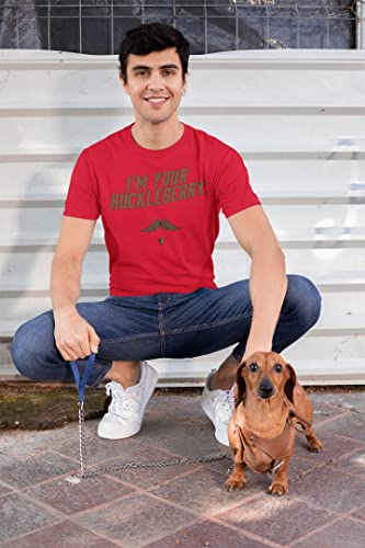 I'm Your Huckleberry Western Cowboy Quote Funny Sayings Mens Shirts Graphic Tee Gray M #TOP6
