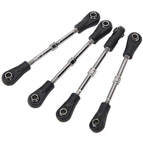 VGEBY - VGEBY RC Steering Rod, 4PCS RC Car Steering Tie Rod Adjustable Rear Upper Linkage Rod for 1/10 RC Off‑Road Car, VGEBYEDOZSUBQ3C