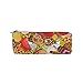 Pencil Case Pen Stationery Bag Reißverschlusstasche Geldbörse Brillenetui Kosmetische Make-up-Tasche Bunte Burger Fries Pizza Kuchen Essen für Student Boy Girl Leuchtturm