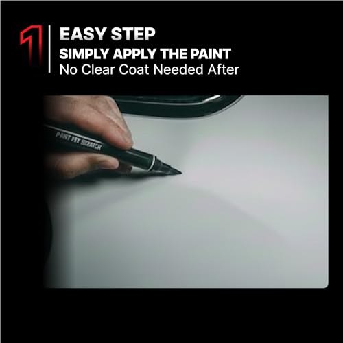 Image of Scratch Fix Black Metallic Touch Up Paint for Cars, Car Scratch Repair Pen | Black car paint pen for chips and scratches. Fast-drying gloss metallic automotive touchup paint for metal plastic fiberglass