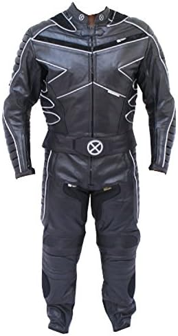 2pc X-MEN Motorcycle leather Racing Riding Track Suit CE Armor New w/Padding