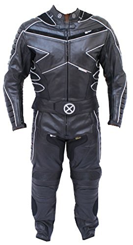 2Pc X-Men Motorcycle Leather Racing Riding Track Suit Ce Armor New W/Padding #TOP9