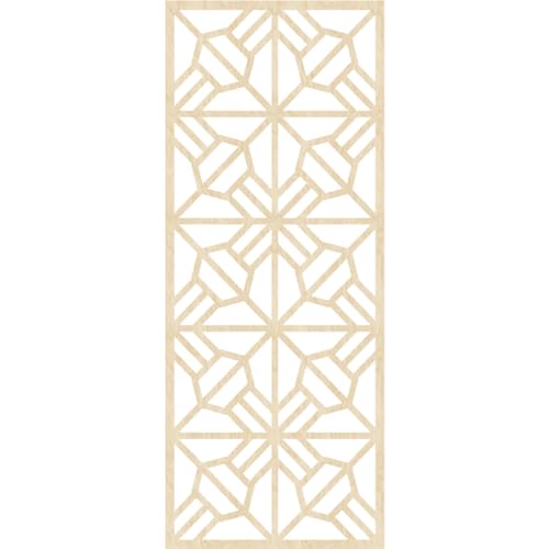 Image of 23 3 /8 inchW x 59 3 /8 inchH x 3 /8 inchT Auburn Decorative Fretwork Wood Wall Panels, Birch