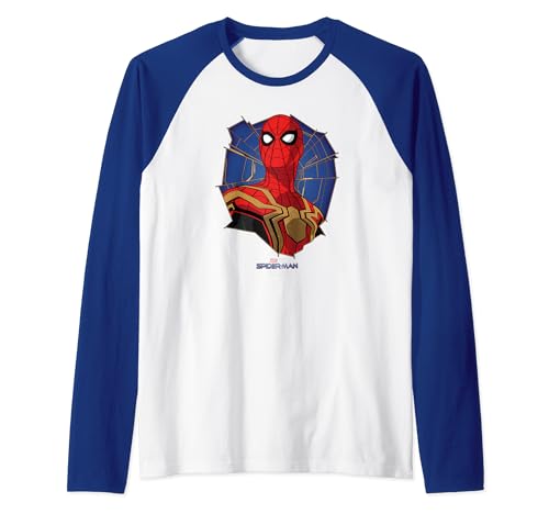 T-shirt Spider-Man Marvel t-shirt de baseball bicolore imprimé pour fans de comics