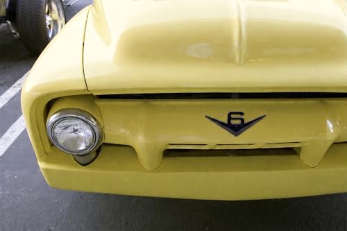 Image of iJDMTOY Vintage Style 3D Matte Black Alloy Metal V6 Emblem Compatible with Grille Hood Trunk Fender Side Door, etc